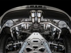 AWE Tuning Porsche 718 Boxster / Cayman Track Edition Exhaust - Chrome Silver Tips - Image 4