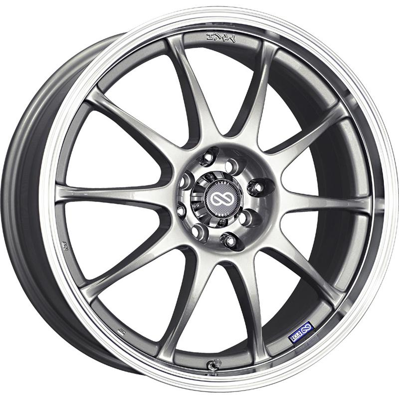 Enkei J10 17x7 4x100/114.3 42mm Offset 72.62mm Bore Dia Silver w/ Machined Lip Wheel - Image 2