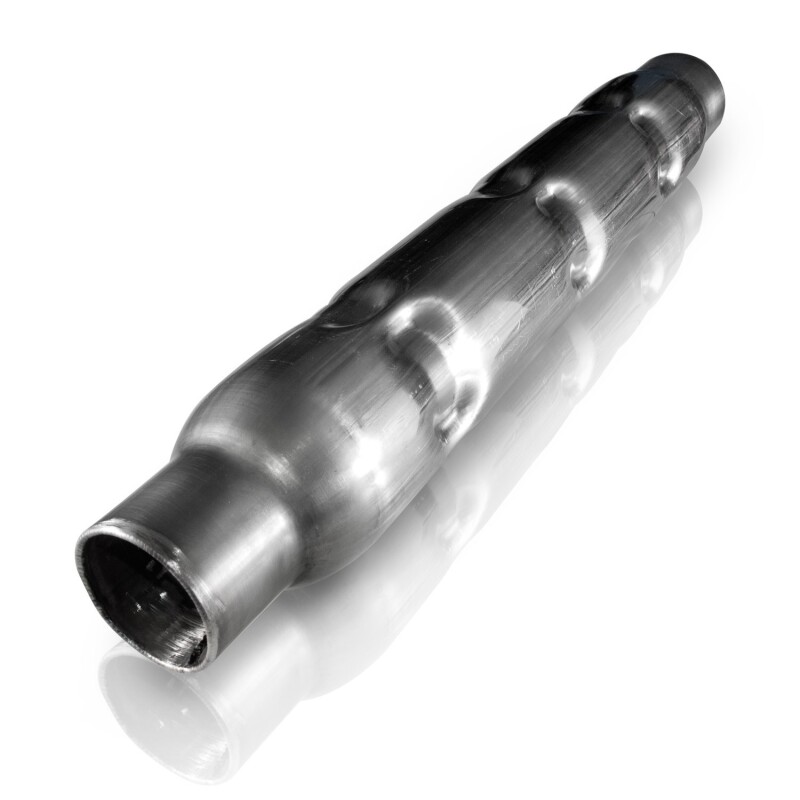 Stainless Works 2.25in CHAMBERED ROUND MUFFLER (MILL FINISH) - Image 2
