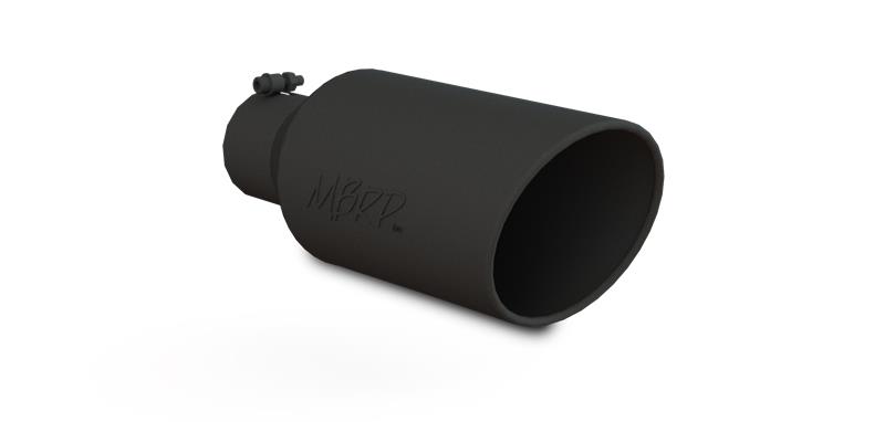 MBRP Universal Exhaust Tip 7in O.D. Rolled End 4in Inlet 18in Length - Black - Image 3