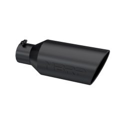 Alternative view of MBRP Universal Exhaust Tip 7in O.D. Rolled End 4in Inlet 18in Length - Black