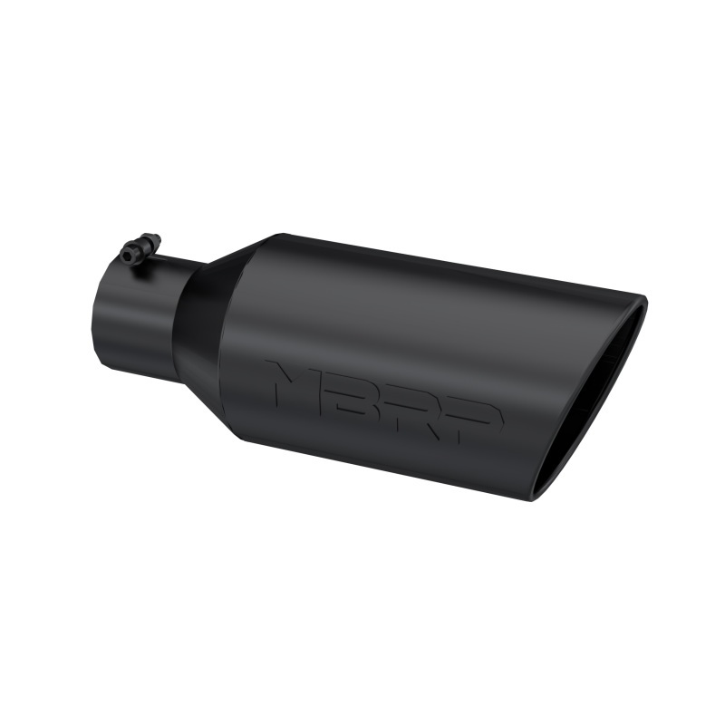 MBRP Universal Exhaust Tip 7in O.D. Rolled End 4in Inlet 18in Length - Black - Image 2