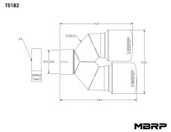 MBRP 3in ID / Dual 4in OD Out Staggered L 9.87in / R 9.37in Single Wall T304 SS Univ Exhaust Tip - Image 3
