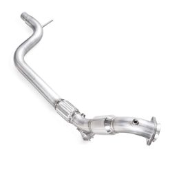 Alternative view of Stainless Works 2015-16 Mustang Downpipe 3in High-Flow Cats Factory Connection