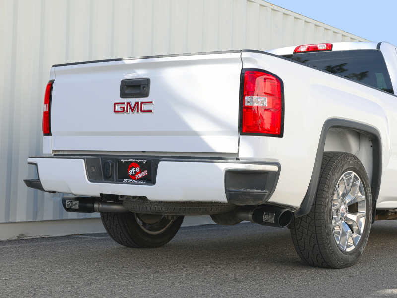 aFe Gemini XV 3in 304 SS Cat-Back Exhaust w/ Cutout 09-18 GM Trucks 4.3L/4.8L/5.3L w/ Black Tips - Image 8