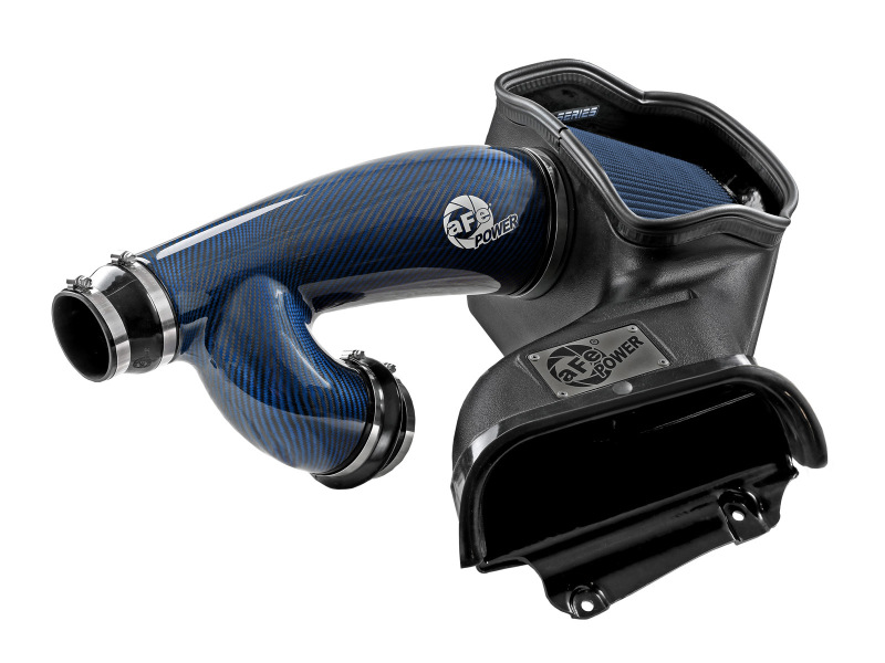 aFe 17-24 Ford F-150 Track Series Blue Kevlar Carbon Fiber C/A Intake System w/Black Pro 5R Filter - Image 4