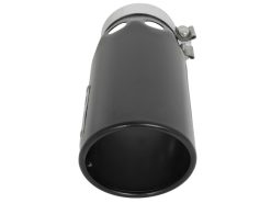 Alternative view of aFe Power Intercooled Tip Stainless Steel - Black 4in In x 5in Out x 12in L Bolt-On