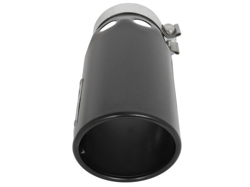 aFe Power Intercooled Tip Stainless Steel - Black 4in In x 5in Out x 12in L Bolt-On - Image 2