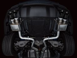 Alternative view of AWE 2024 Ford Mustang GT Fastback S650 RWD SwitchPath Catback Exhaust w/ Quad Diamond Black Tips