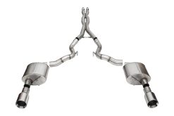 Alternative view of Corsa 24 Ford Mustang GT Conv. Xtreme Cat-Back Ex. Sys. 3.0in Dual Rear Ex w/4.5in StraightCut Tips