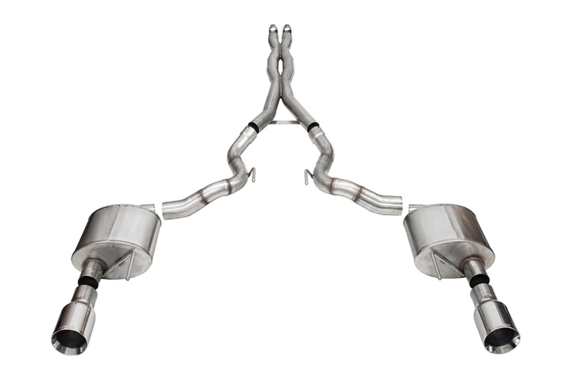 Corsa 24 Ford Mustang GT Conv. Xtreme Cat-Back Ex. Sys. 3.0in Dual Rear Ex w/4.5in StraightCut Tips - Image 2