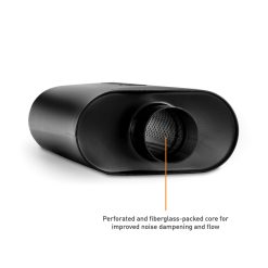 Mishimoto Muffler with 3in Center Inlet/Outlet - Angled Tip - Black - Image 4