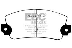 Alternative view of EBC 75-81 Lancia Beta 1.8L Greenstuff Rear Brake Pads
