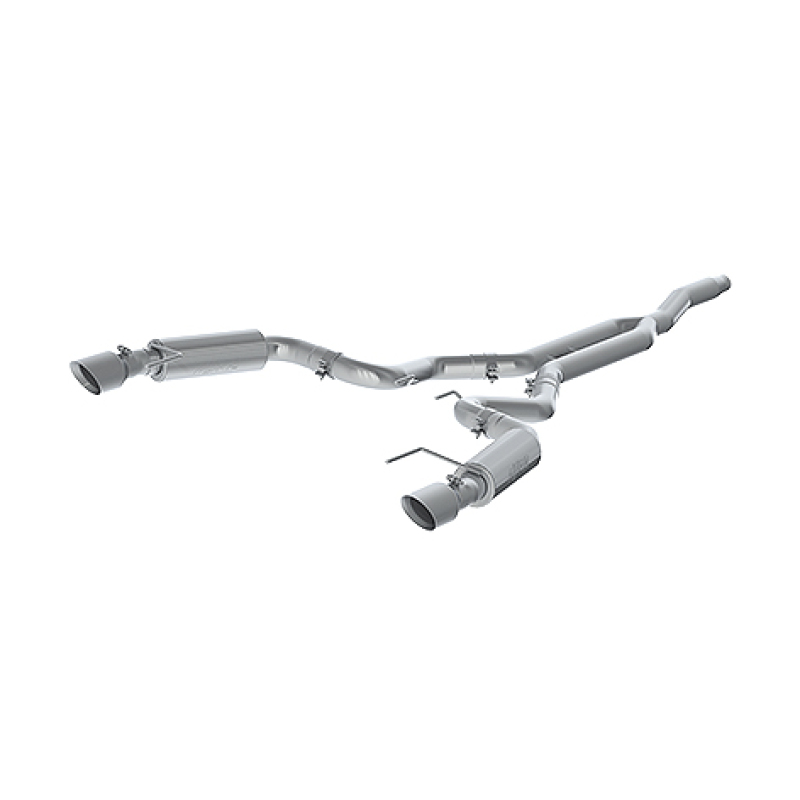 MBRP 15-19 Ford Mustang EcoBoost 2.3L Alum 3in Cat Back Dual Split Rear Exit (Race Version) - Image 2
