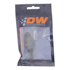 Alternative view of DeatschWerks 6AN Male Flare to Straight 5/16in Single Hose Barb - Anodized Matte Black