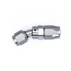 DeatschWerks 6AN Female Swivel 30-Degree Hose End CPE - Anodized Titanium - Image 3