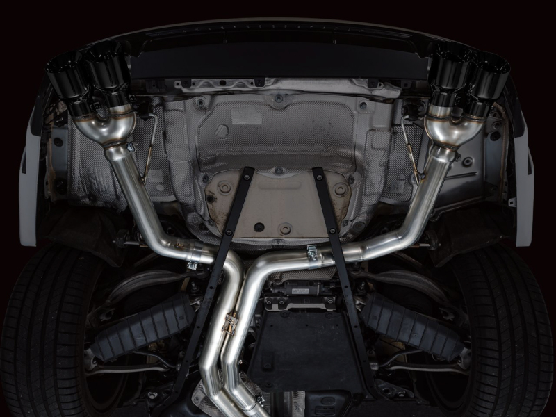 AWE Tuning 19-23 Audi C8 S6/S7 2.9T V6 AWD Track Edition Exhaust - Diamond Black Tips - Image 3