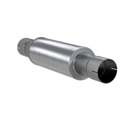 Alternative view of MBRP Universal Muffler 4in Inlet/Outlet 30in Length AL