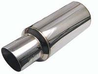 Injen 3.00 Universal Muffler w/Titanium burnt rolled Tip and stainless steel resonated inner wall - Image 6
