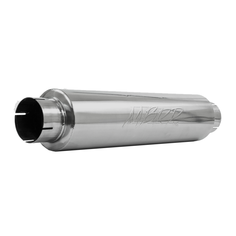 MBRP Universal Quiet Tone Muffler 4in Inlet/Outlet 24in Body 6in Dia 30in Overall T409 - Image 2