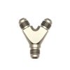 DeatschWerks 6AN Male Flare + 6AN Male Flare to 6AN Male Flare Y Block Fitting
