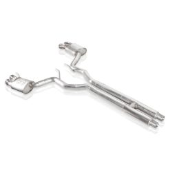 Stainless Works 2018+ Ford Mustang GT 3in Redline Series Catback H-Pipe w/Active Valves & Quad Tips - Image 3