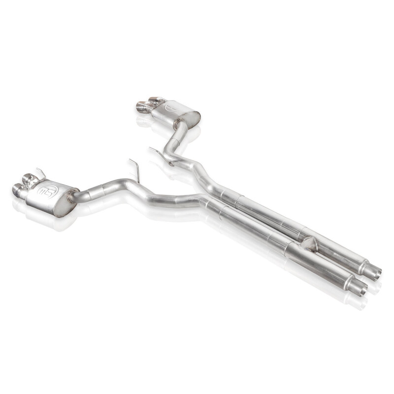 Stainless Works 2018+ Ford Mustang GT 3in Redline Series Catback H-Pipe w/Active Valves & Quad Tips - Image 3