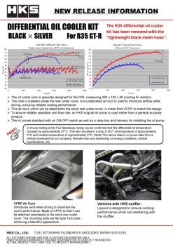 HKS DIFFERENTIAL OIL COOLER R35 GT-R BLK - Image 3