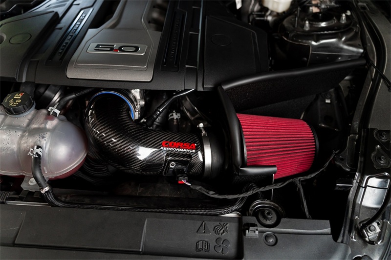 Corsa 2018+ Ford Mustang GT 5.0L V8 DryTech 3D Open Element Carbon Fiber Air Intake - Black - Image 4
