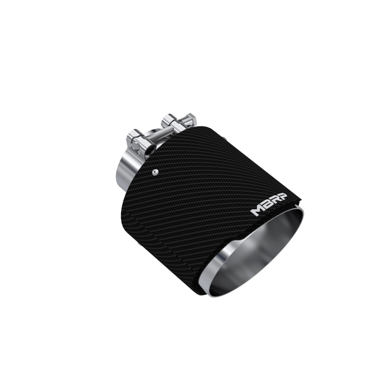 MBRP Universal Carbon Fiber Tip 2.5in ID / 5in OD Out / 6.5in Length Angle Cut Dual Wall - Image 2