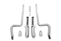 MBRP 11-14 Ford Mustang GT 5.0L Dual Split Rear Street Version T409 3in Cat Back Exhaust System - Image 4