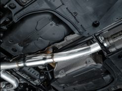 AWE MK8 Volkswagen Golf R 3in Track Edition Quad Exhaust - Diamond Black Tips - Image 3