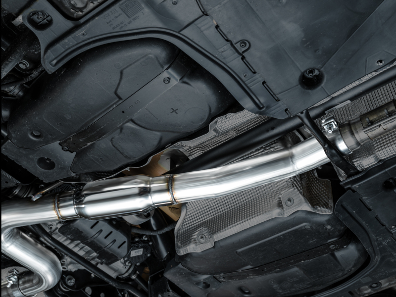 AWE MK8 Volkswagen Golf R 3in Track Edition Quad Exhaust - Diamond Black Tips - Image 3