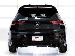 AWE MK8 Volkswagen Golf R 3in Track Edition Quad Exhaust - Diamond Black Tips - Image 4