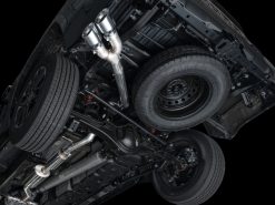 AWE 0FG Exhaust for 3rd Gen Toyota Tundra - Dual Chrome Silver Tips - Image 3