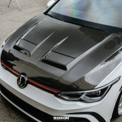 Seibon 2022-2023 Volkswagen Golf GTI/R DV-Style Carbon Fiber Hood - Image 10