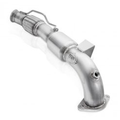 Stainless Works 2016-18 Ford Focus RS 3in High-Flow Cats Downpipe Factory Connection - Image 3