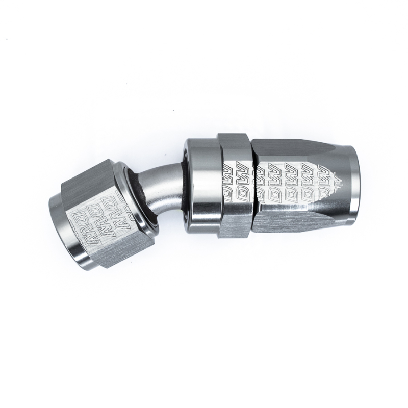 DeatschWerks 8AN Female Swivel 30-Degree Hose End CPE - Anodized Titanium - Image 3