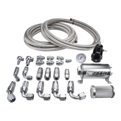 Deatschwerks X2 Series Pump Module -8AN Feed w/ -6AN return CPE Plumbing Kit for 92-00 Honda Civic
