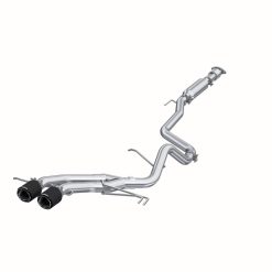 Alternative view of MBRP 13-18 Hyundai Veloster Turbo Dual Exit T409 2 1/2in Cat Back w/ Carbon Fiber Tips
