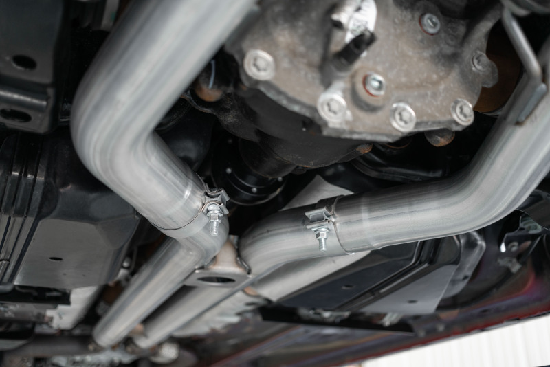 MBRP 18-19 Ford Mustang GT 5.0 3in Cat Back Quad Tip Race Version - Black - Image 10