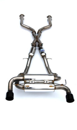 Alternative view of Invidia 2022+ Nissan Z 70mm Gemini Cat Back Exhaust - Single Layer Black Tip