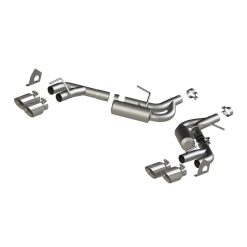 MBRP 16-19 Chevrolet Camaro V6 2.5in T304 NPP Dual Axle Back Exhaust w/ 4in Quad Dual Wall Tips - Image 3