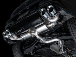 AWE MK8 Volkswagen Golf R 3in Touring Edition Quad Exhaust - Chrome Silver Tips - Image 15