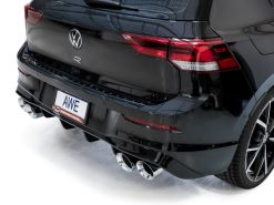 AWE MK8 Volkswagen Golf R 3in Track Edition Quad Exhaust - Chrome Silver Tips - Image 6