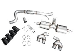 AWE MK8 Volkswagen Golf R 3in Touring Edition Quad Exhaust - Diamond Black Tips - Image 12