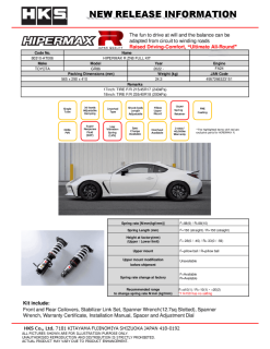 Alternative view of HKS Hipermax R ZN8 Full Kit