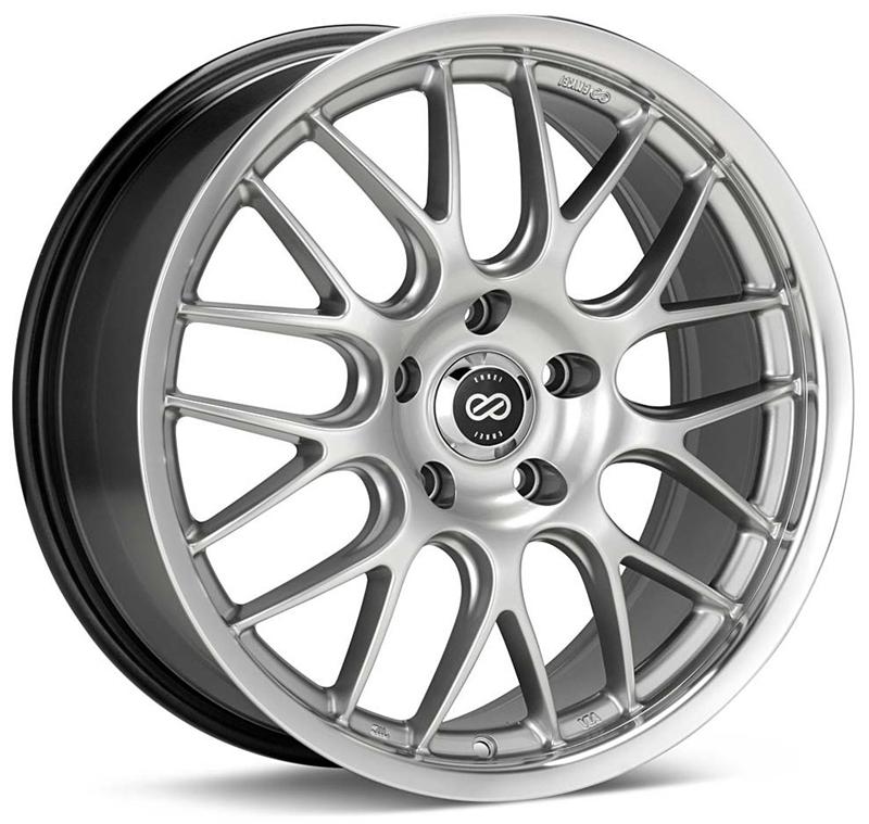 Enkei Lusso 18x8 40mm Offset 5x120 Bolt Pattern Black w/ Machine Lip Wheel - Image 3
