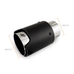 Alternative view of Mishimoto Carbon Fiber Muffler Tip 2.5in Inlet 3.5in Outlet M Polished