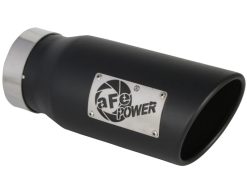 aFe Large Bore-HD 3 IN 409 Stainless Steel DPF-Back Exhaust System w/Black Tip RAM 1500 20-21 V6-3.0 - Image 3